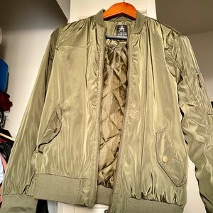 Atmosphere Green Bomber Military Army Jacket